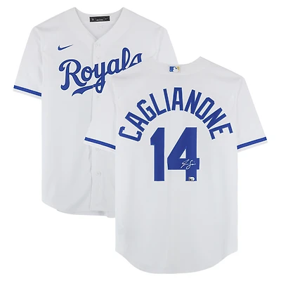 Jac Caglianone Kansas City Royals Autographed White Nike Replica Jersey
