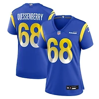 Women's Nike David Quessenberry  Royal Los Angeles Rams Team Game Jersey