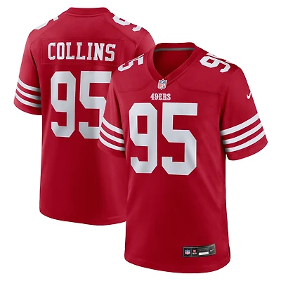 Men's Nike Alfred Collins Scarlet San Francisco 49ers Team Game Jersey