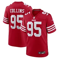 Men's Nike Alfred Collins  Scarlet San Francisco 49ers Team Game Jersey