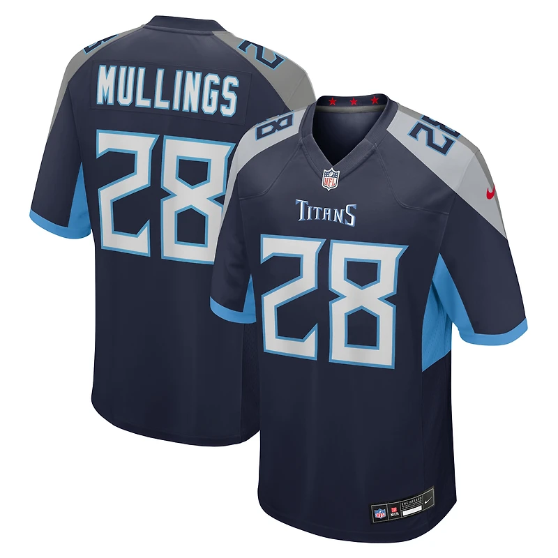 Men's Nike Kalel Mullings  Navy Tennessee Titans Team Game Jersey