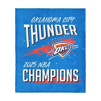 The Northwest Group Oklahoma City Thunder 2025 NBA Finals Champions 50" x 60" Silk Touch Throw Blanket