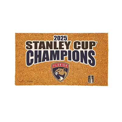 Florida Panthers 2025 Stanley Cup Champions 28" x 16" Color Logo Coir Mat