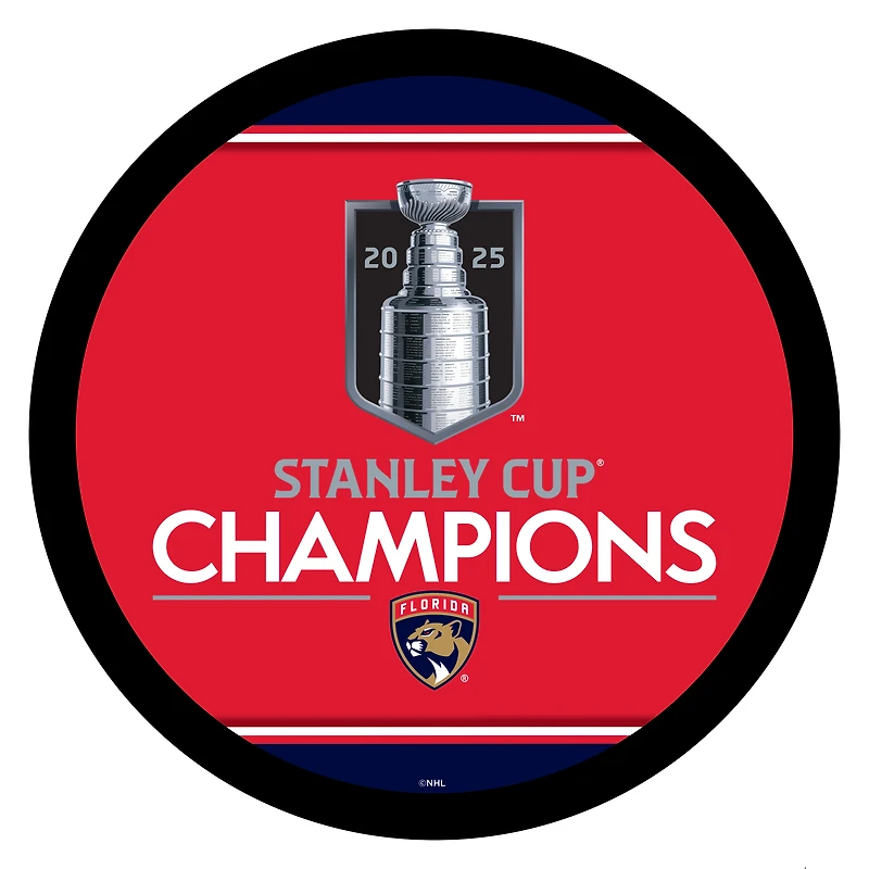 Florida Panthers 2025 Stanley Cup Champions Round LED Wall Sign
