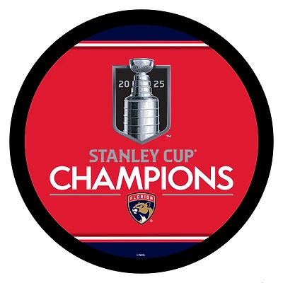 Florida Panthers 2025 Stanley Cup Champions Round LED Wall Sign