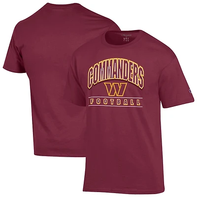 Men's Champion  Burgundy Washington Commanders Helmet T-Shirt