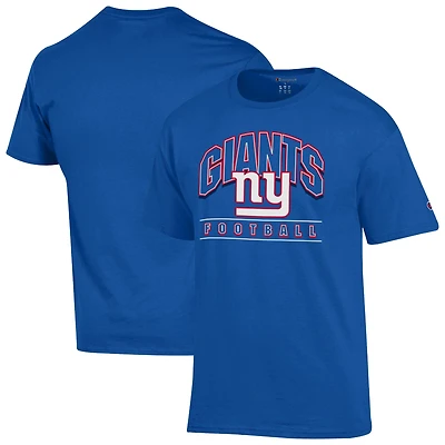 Men's Champion  Royal New York Giants Helmet T-Shirt
