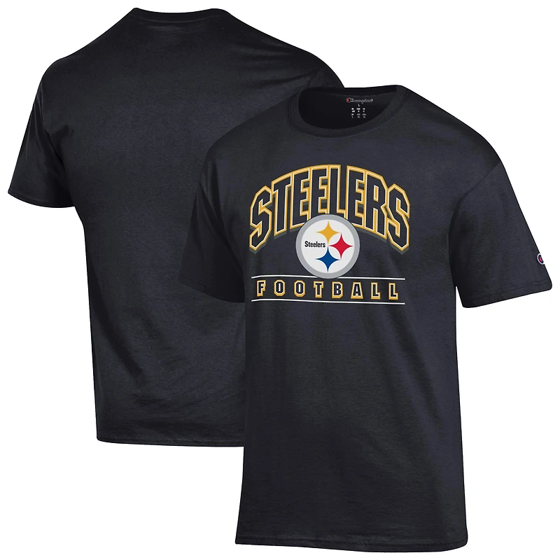 Men's Champion  Black Pittsburgh Steelers Football T-Shirt