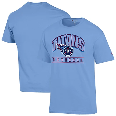 Men's Champion  Light Blue Tennessee Titans Football T-Shirt