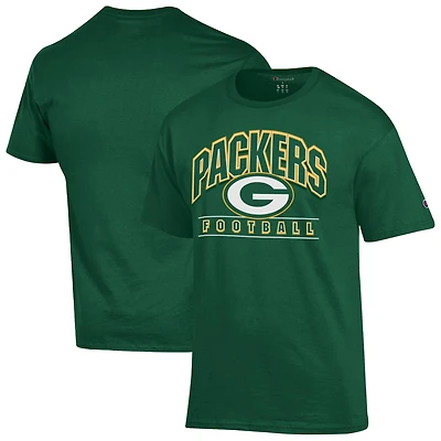 Men's Champion  Forest Green Bay Packers Helmet T-Shirt