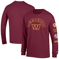 Men's Champion  Burgundy Washington Commanders Seal Long Sleeve T-Shirt