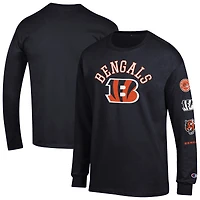 Men's Champion  Black Cincinnati Bengals Seal Long Sleeve T-Shirt