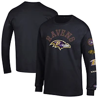 Men's Champion  Black Baltimore Ravens Seal Long Sleeve T-Shirt