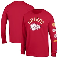 Men's Champion  Red Kansas City Chiefs Seal Long Sleeve T-Shirt