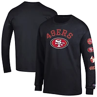 Men's Champion  Black San Francisco 49ers Seal Long Sleeve T-Shirt