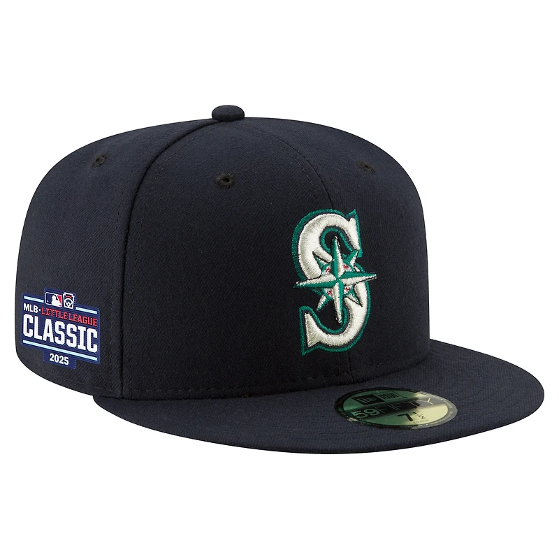 Men's New Era Navy Seattle Mariners 2025 MLB Little League Classic 59FIFTY Fitted Hat
