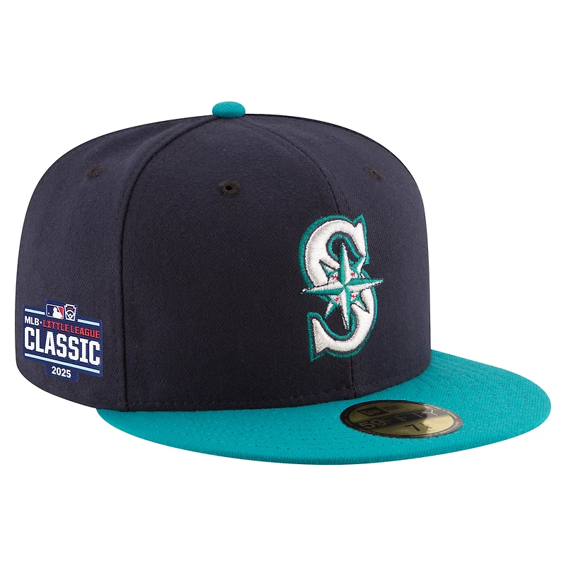 Men's New Era Navy Seattle Mariners 2025 MLB Little League Classic 59FIFTY Fitted Hat