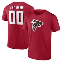 Men's Red Atlanta Falcons Team Authentic Custom Name & Number T-Shirt