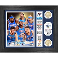 Highland Mint Oklahoma City Thunder 2025 NBA Finals Champions 13" x 16" Banner Bronze Coin Photo Mint