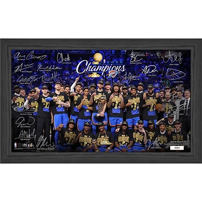 Highland Mint Oklahoma City Thunder 2025 NBA Finals Champions 12'' x 20'' Tradition Signature Frame