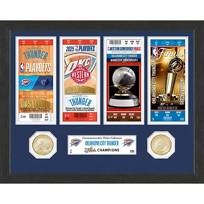 Highland Mint Oklahoma City Thunder 2025 NBA Finals Champions 13" x 16" Ticket & Bronze Coin Photo Mint