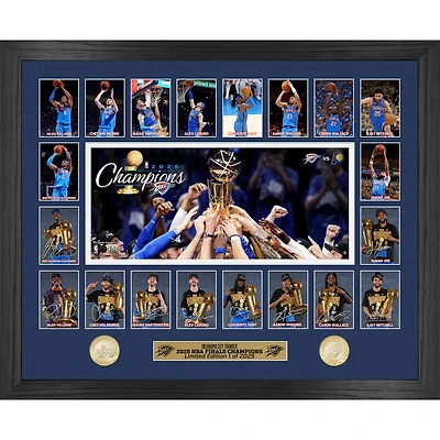 Highland Mint Oklahoma City Thunder 2025 NBA Finals Champions 18" x 22" Memorable Moments Bronze Coin Photo Mint