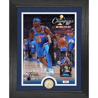 Highland Mint Shai Gilgeous-Alexander Oklahoma City Thunder 2025 NBA Finals Champions 13" x 16" MVP Bronze Coin Photo Mint