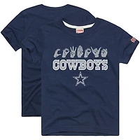 Youth Homage Navy Dallas Cowboys Love Sign x ASL 2.0 Tri-Blend T-Shirt