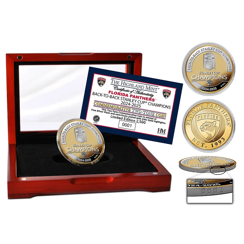 Highland Mint Florida Panthers 2025 Stanley Cup Champions Two-Tone Coin