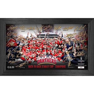 Highland Mint Florida Panthers 2025 Stanley Cup Champions 12'' x 20'' Tradition Signature Frame