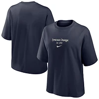 Women's Nike Navy Syracuse Orange Boxy T-Shirt