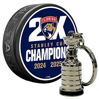 Florida Panthers Two-Time Stanley Cup Champions Puck & Keychain