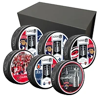 Florida Panthers 2025 Stanley Cup Champions 6 Puck Set