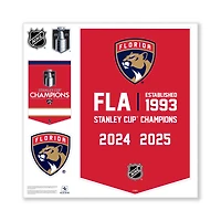 Florida Panthers 2025 Stanley Cup Champions 28" x 50" Banner Repositionable Wall Decal Set
