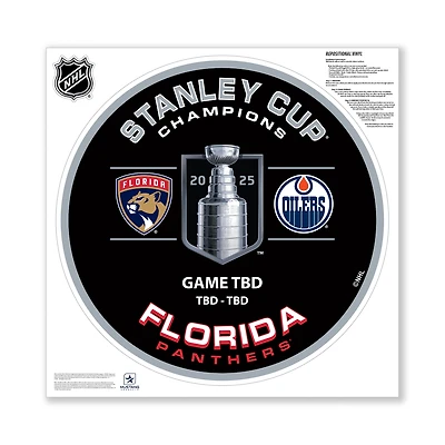 Florida Panthers 2025 Stanley Cup Champions 28" Match Up Repositionable Wall Decal