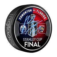 Matthew Tkachuk Florida Panthers Autographed 2025 Stanley Cup Final Dueling Matchup Hockey Puck