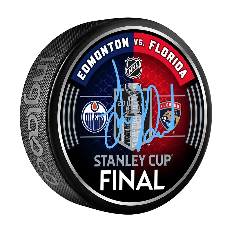 Sam Reinhart Florida Panthers Autographed 2025 Stanley Cup Final Dueling Matchup Hockey Puck