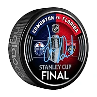 Sam Reinhart Florida Panthers Autographed 2025 Stanley Cup Final Dueling Matchup Hockey Puck