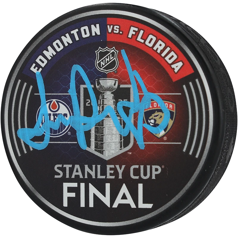 Sam Reinhart Florida Panthers Autographed 2025 Stanley Cup Final Dueling Matchup Hockey Puck