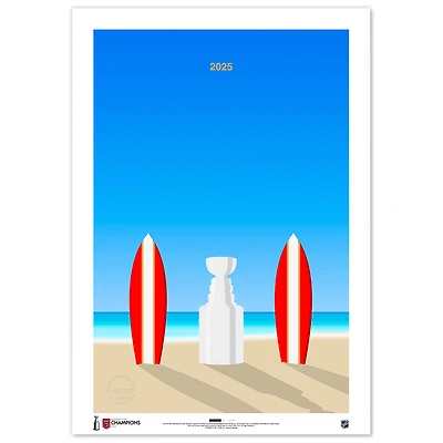 Florida Panthers 2025 Stanley Cup Champions 24" x 36" Minimalist Fine Art Print
