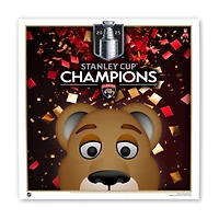 Florida Panthers 2025 Stanley Cup Champions 12" x 12" Minimalist Mascot Art Poster
