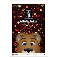 Florida Panthers 2025 Stanley Cup Champions 24" x 36" Minimalist Mascot Fine Art Print