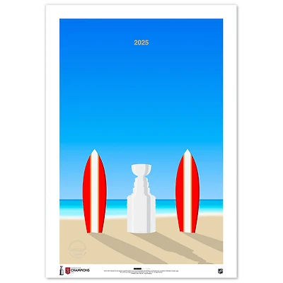 Florida Panthers 2025 Stanley Cup Champions 14" x 20" Minimalist Fine Art Print