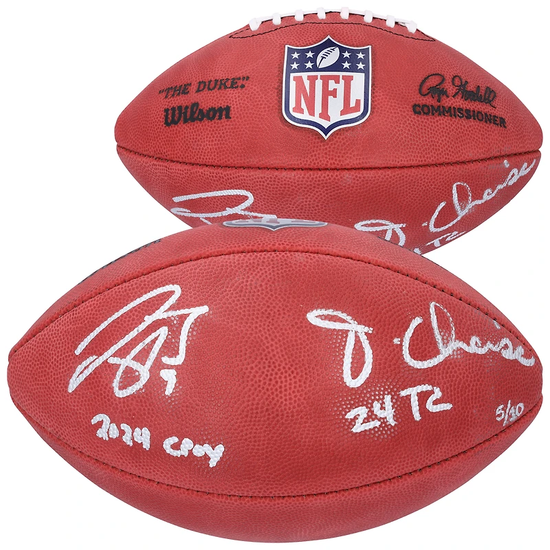 Joe Burrow & Ja'Marr Chase Cincinnati Bengals Autographed Wilson Duke Full Color Football with "2024 CPOY" & "24 TC" Inscriptions - Limited Edition of 10