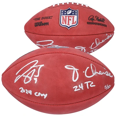Joe Burrow & Ja'Marr Chase Cincinnati Bengals Autographed Wilson Duke Full Color Football with "2024 CPOY" & "24 TC" Inscriptions - Limited Edition of 10