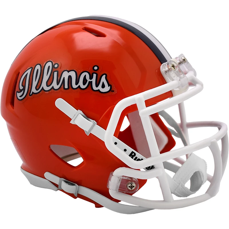 Illinois Fighting Illini Riddell Script Orange Speed Replica Mini Helmet
