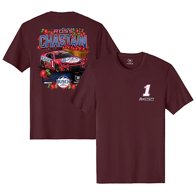 Men's Trackhouse Racing Team Collection Maroon Ross Chastain Busch Light Apple Car T-Shirt