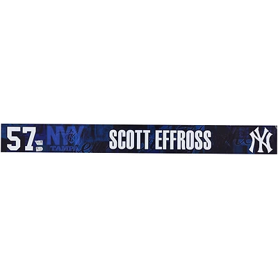 Scott Effross New York Yankees Player-Issued #57 Navy Nameplate from 2025 MLB Spring Training