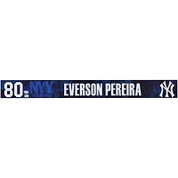 Everson Pereira New York Yankees Player-Issued #80 Navy Nameplate from 2025 MLB Spring Training
