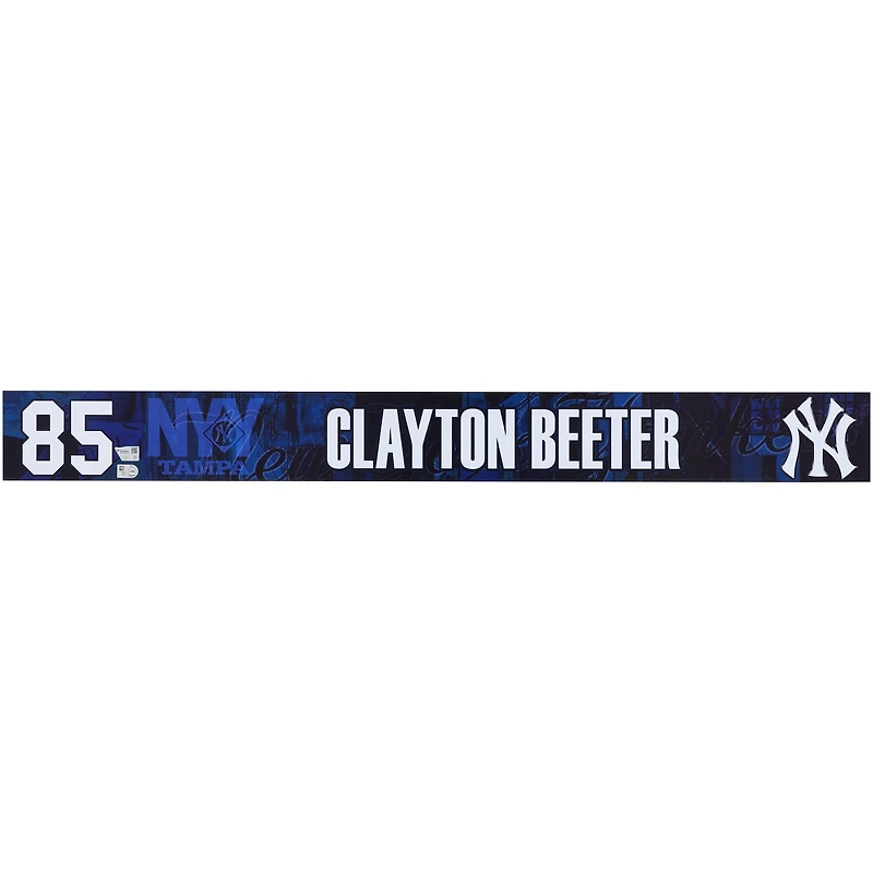 Clayton Beeter New York Yankees Player-Issued #85 Navy Nameplate from 2025 MLB Spring Training
